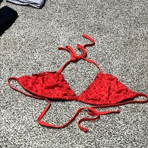 PINK Victoria's Secret Red Bikini Top